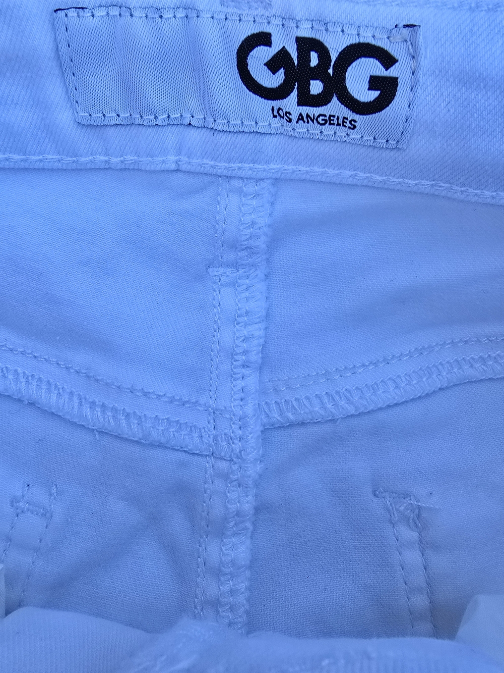 GBG Los Angeles White Distressed High Waist Skinny Jeans Size 27 - Picture 11 of 11